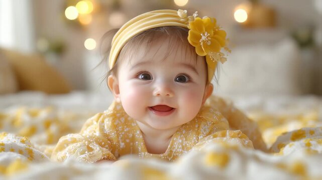 little girl in christmas hat