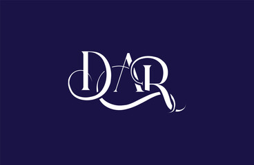 Initial DAR letter logo design. Elegant Monogram Logo Design with Decorative Elements and Typography
