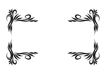 Growing floral corner border animation. Video clip with alpha channel.