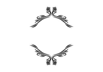 Growing floral oval border animation. Video clip with alpha channel.