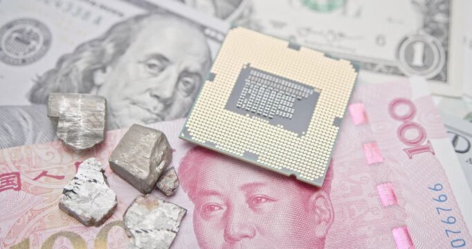Semiconductor sanctions, critical mineral embargo : US USD dollar, Chinese yuan with a CPU chip and metallic ores, the essence of a 21st-century power struggle : minerals, rare earth vs. microchips.