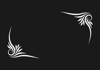 Growing floral corner border animation. Video clip with alpha channel.
