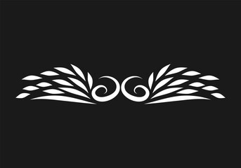 Growing floral element animation. Video clip with alpha channel.