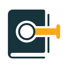 New bookmark mark on a book illustration