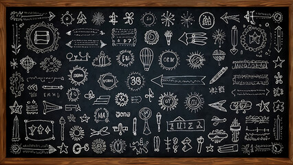 chalk board on a blackboard