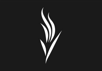 Growing floral element animation. Video clip with alpha channel.
