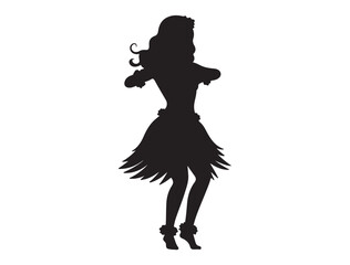 HULA DANCER SILHOUETTE