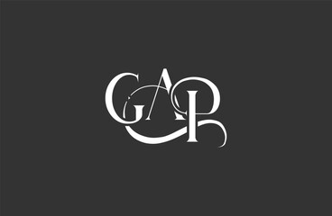 Initial GAP letter logo design. Elegant Monogram Logo Design with Decorative Elements and Typography