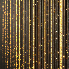 Golden light strings, abstract background, festive decoration, celebratory event backdrop