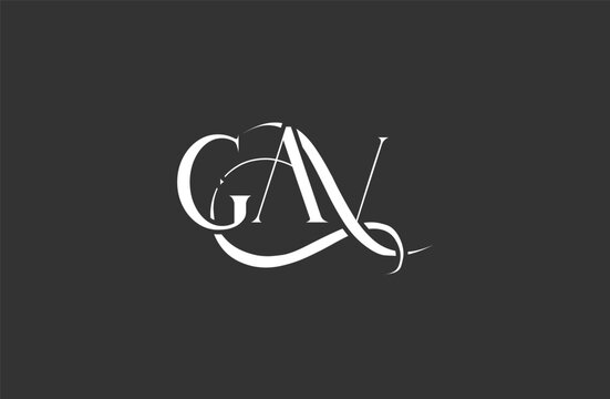 Initial GAV letter logo design. Elegant Monogram Logo Design with Decorative Elements and Typography