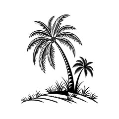 Naklejka premium palm tree silhouette