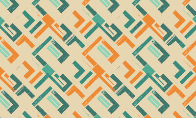 Bohemian Ethnic Textile Inspired Vector Pattern