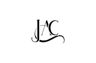 Initial JAC letter logo design. Elegant Monogram Logo Design with Decorative Elements and Typography