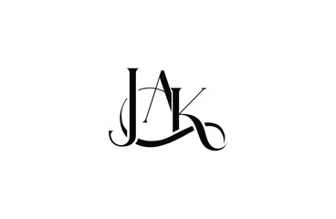 Initial JAK letter logo design. Elegant Monogram Logo Design with Decorative Elements and Typography © Mahamud