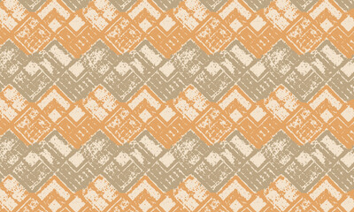 Fototapeta premium Rustic Hand-Drawn Ethnic Geometric Background