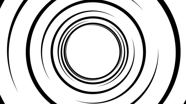 Animation of movement and enlargement of black stripes approaching in the frame on an white background. Tiger stripes animation. Bengal tiger skin animation.