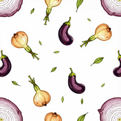 seamless pattern with vegetables