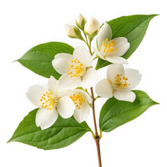 White jasmine blossom isolated on transparent background