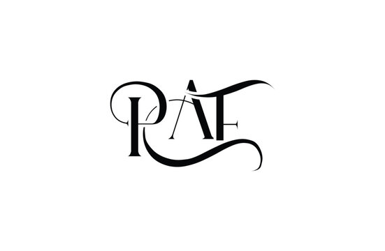 Initial PAF letter logo design. Elegant Monogram Logo Design with Decorative Elements and Typography