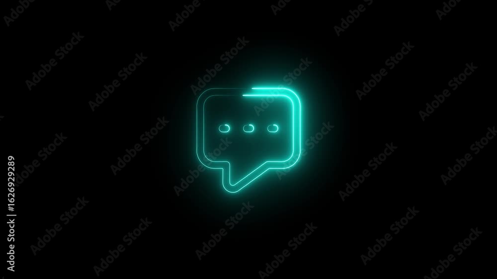 Aufkleber digital chat notification light animation with bouncing, animated speech bubble with typing ellipsis