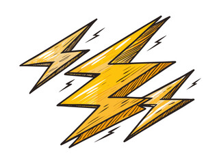 Vector Lightning Bolts — Electric Energy