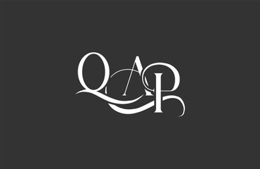 Initial QAP letter logo design. Elegant Monogram Logo Design with Decorative Elements and Typography