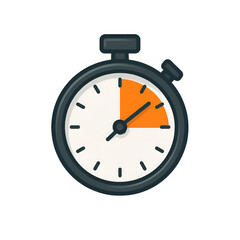 Stopwatch icon with orange accent for productivity
