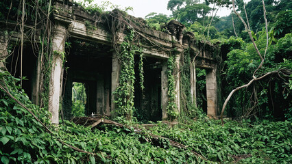 lush jungle ancient ruins