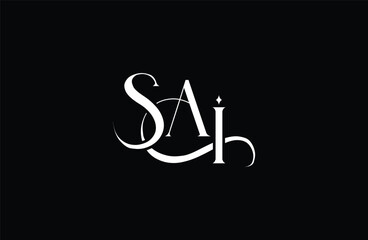 Initial SAI letter logo design. Elegant Monogram Logo Design with Decorative Elements and Typography
