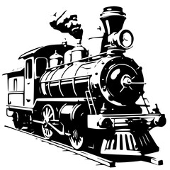 Steam train isolated on white background