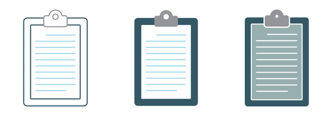 Checklist icon set vector. Clipboard vector illustration. Checkup plan on the board symbol. Task list guideline sign icon vector illustration design. © Graphic Core Studio 