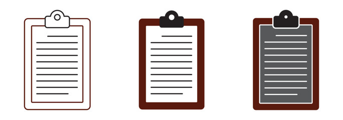 Checklist icon set vector. Clipboard vector illustration. Checkup plan on the board symbol. Task list guideline sign icon vector illustration design.