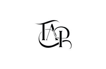Initial TAP letter logo design. Elegant Monogram Logo Design with Decorative Elements and Typography