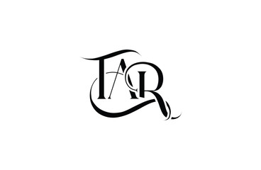 Initial TAR letter logo design. Elegant Monogram Logo Design with Decorative Elements and Typography