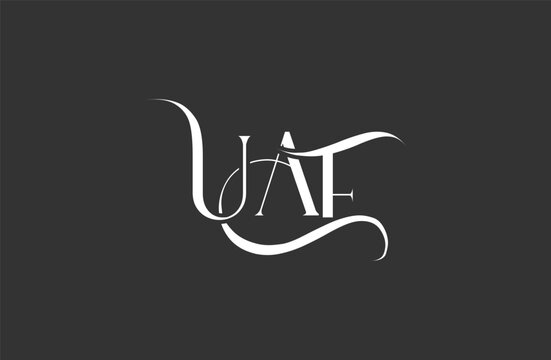 Initial UAF letter logo design. Elegant Monogram Logo Design with Decorative Elements and Typography