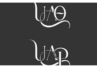 Initial UAP letter logo design. Elegant Monogram Logo Design with Decorative Elements and Typography