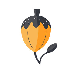 An icon poppy seeds flat icon in a clean, minimal 2D style, isolated on a white background, modern vector design, EPS format ready for use.