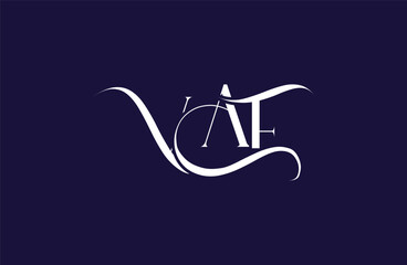 Initial VAF letter logo design. Elegant Monogram Logo Design with Decorative Elements and Typography