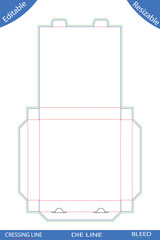 Pizza box template cutting guide packaging die cut