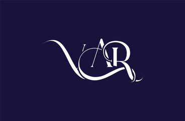 Initial VAR letter logo design. Elegant Monogram Logo Design with Decorative Elements and Typography