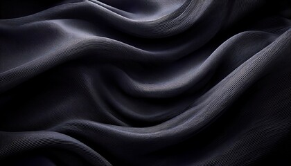 Obraz premium dark waves of textile material texture