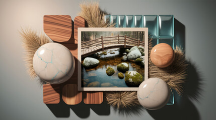 Clay lake stones glass board