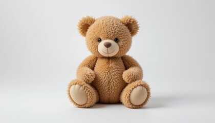 Obraz premium Teddy bear holding a red heart plush toy