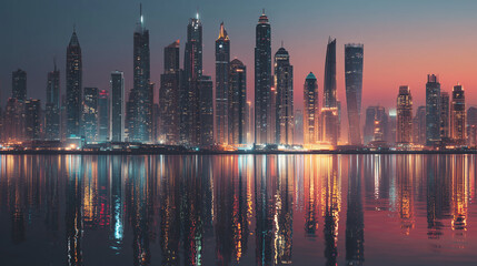 Fototapeta premium dubai marina at night