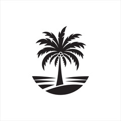 palm tree silhouette vector illustration