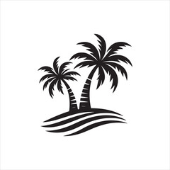 palm tree silhouette vector illustration