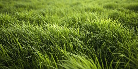 Fototapeta premium Close-Up of Lush Verdant Grass Field with Rich Texture and Natural Serenity