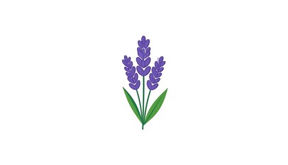 Naklejka premium Vibrant lavender sprig graphic