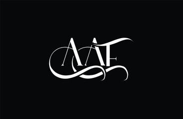 Initial AAF letter logo design. Elegant Monogram Logo Design with Decorative Elements and Typography