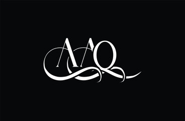 Initial AAQ letter logo design. Elegant Monogram Logo Design with Decorative Elements and Typography
